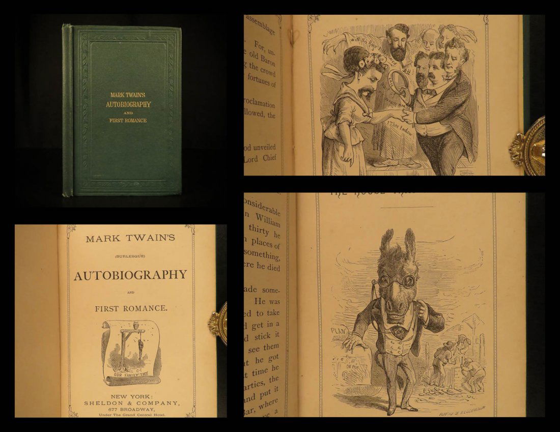 1871 1ed Mark Twain's Burlesque Autobiography First (1 of 10)