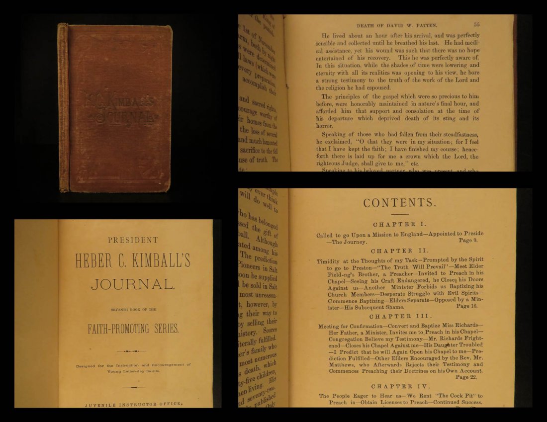 1882 MORMON Journal of Heber Kimball Missionary LDS: 1882 MORMON Journal of Heber Kimball Missionary LDS Joseph Smith Nauvoo Demons Heber C. Kimball was a 19th-century leader in the early Mormon church and the first President of the Church of Jesus Chri