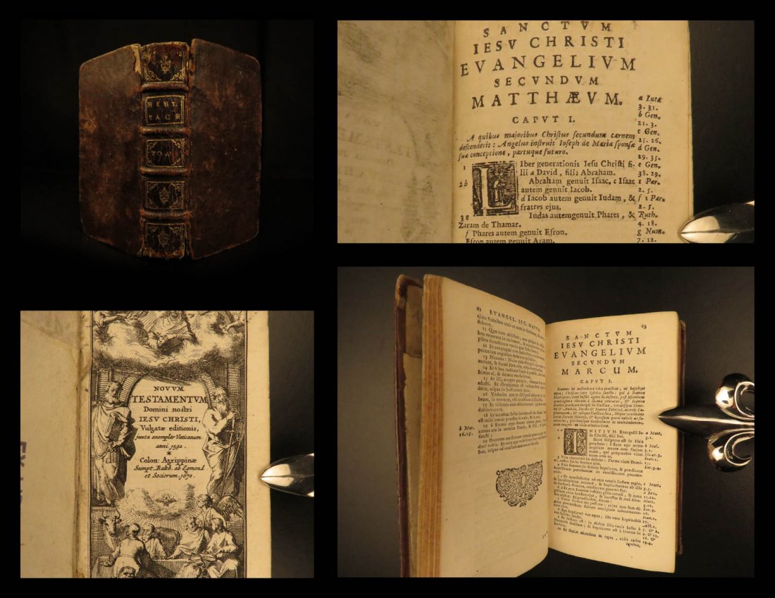 1670 Holy BIBLE Biblia Sacra Vulgate New Testament (1 of 10)