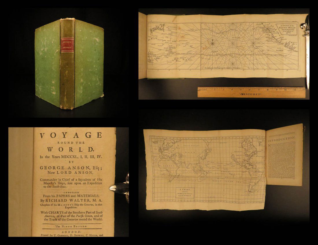 1761 George Anson Voyage Round the World MAPS Spain (1 of 10)
