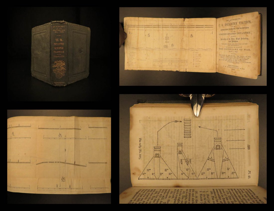 1861 UNION Infantry Tactics Handbook CIVIL WAR Officer (1 of 10)