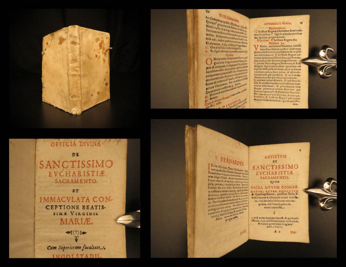 1641 Catholic Church Divine Office Prayers Hymns Vesper: 1641 Catholic Church Divine Office Prayers Hymns Vespers Mass Liturgy Ingolstadt A fine, 17th-century printing of the Catholic Divine Office. This work is a collection of liturgical texts and prayers 