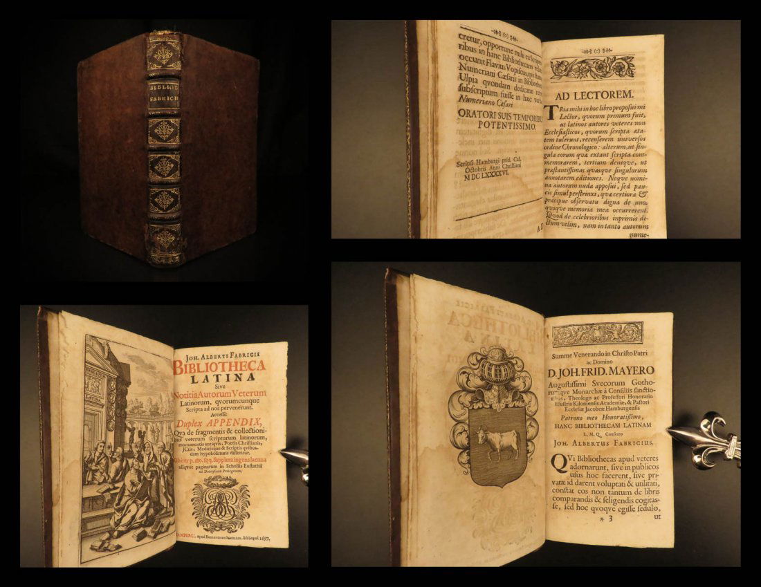 1697 FAMOUS Fabricius Bibliotheca Latina ROME Virgil (1 of 8)