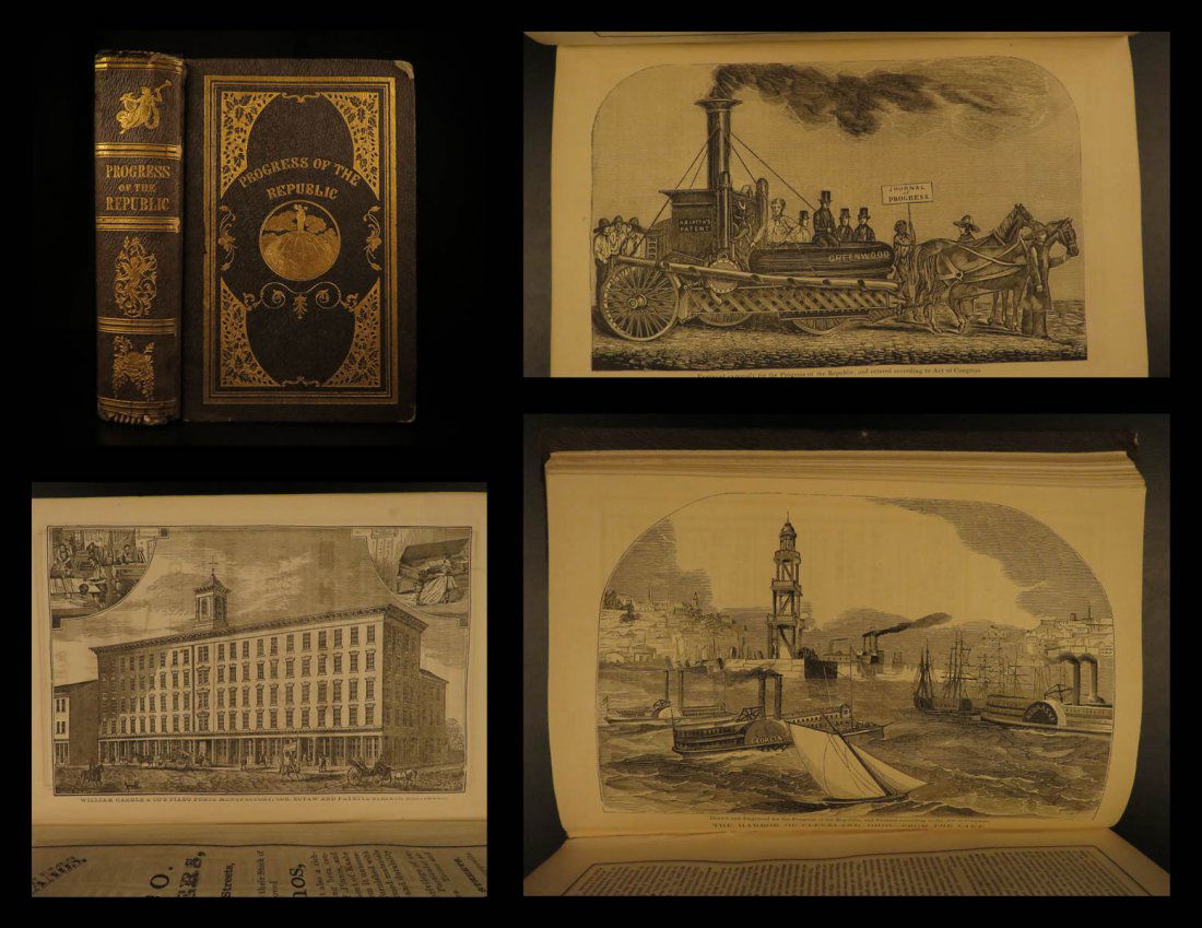 1856 1ed American Republic Progress Americana Geography (1 of 10)