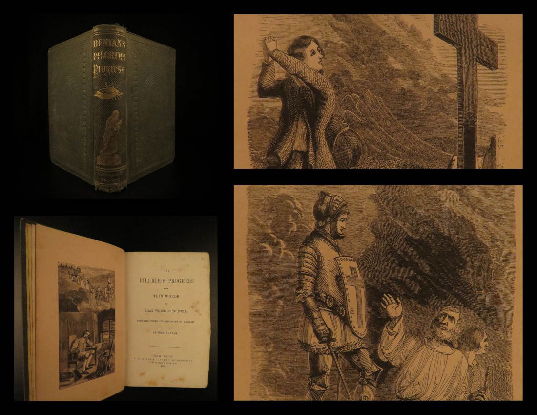 1859 Pilgrim’s Progress John Bunyan Illustrated Demons (1 of 10)