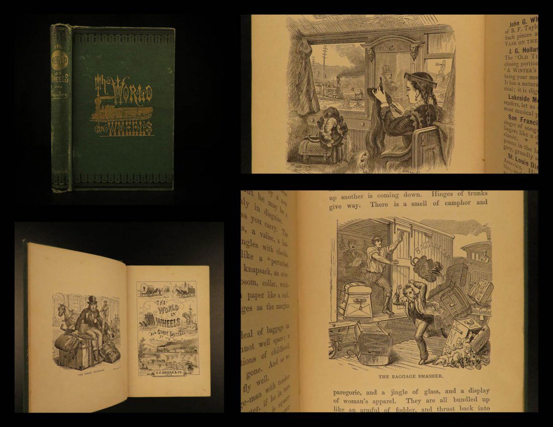 1874 1ed American Travel Locomotive Boats Stagecoach (1 of 10)