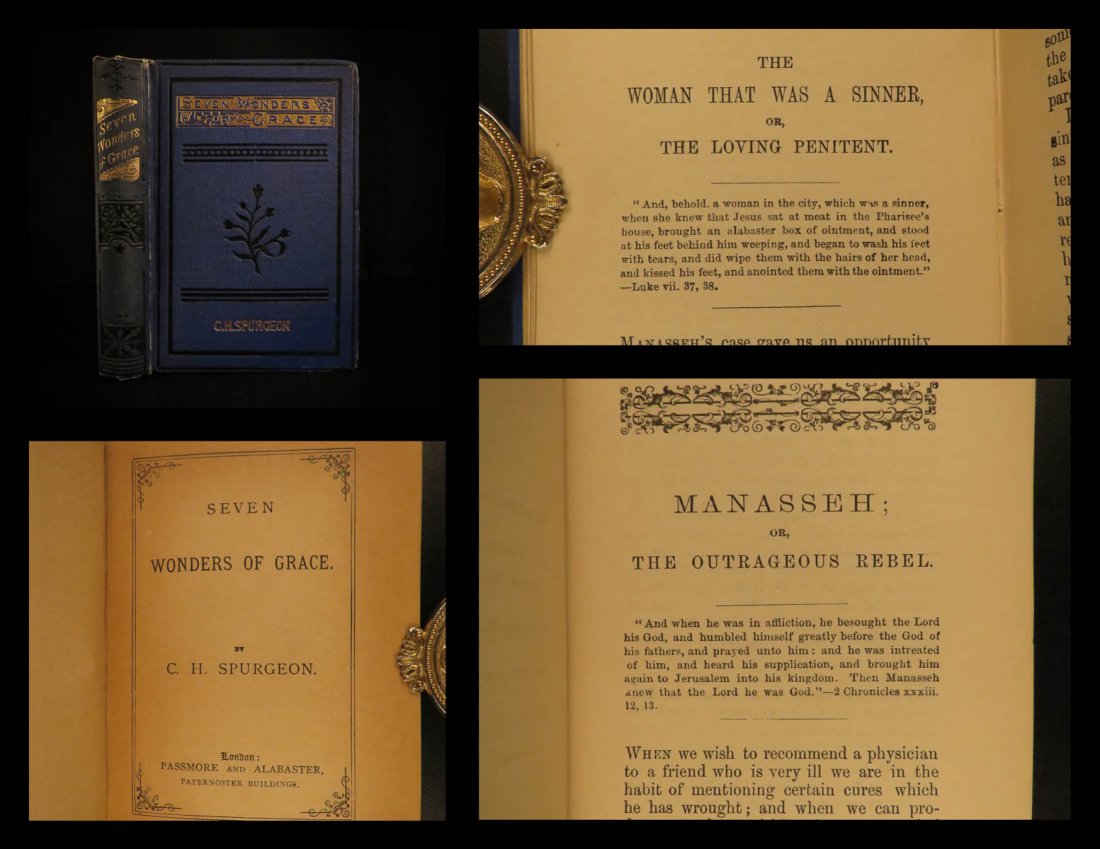 1877 Charles Spurgeon Seven Wonders of Grace Puritan (1 of 10)