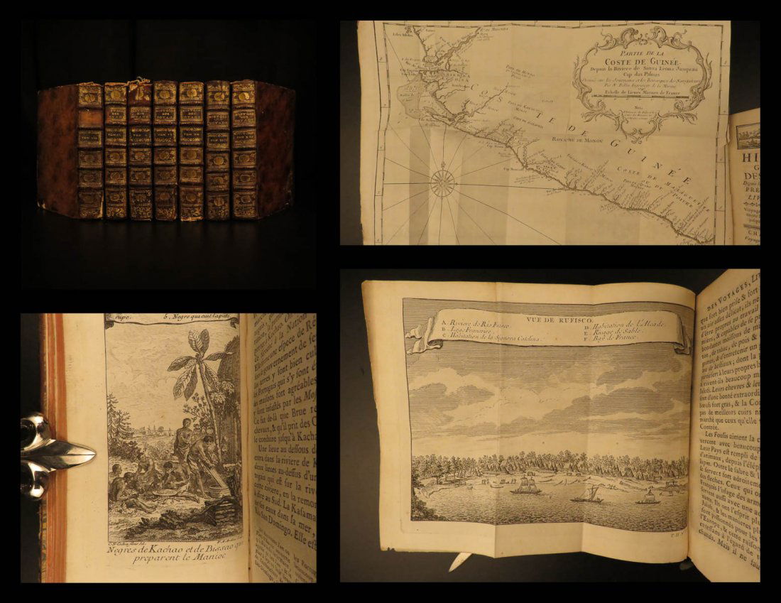 1747 Voyages INDIA MAPS Japan China Asia Africa Ghana (1 of 10)