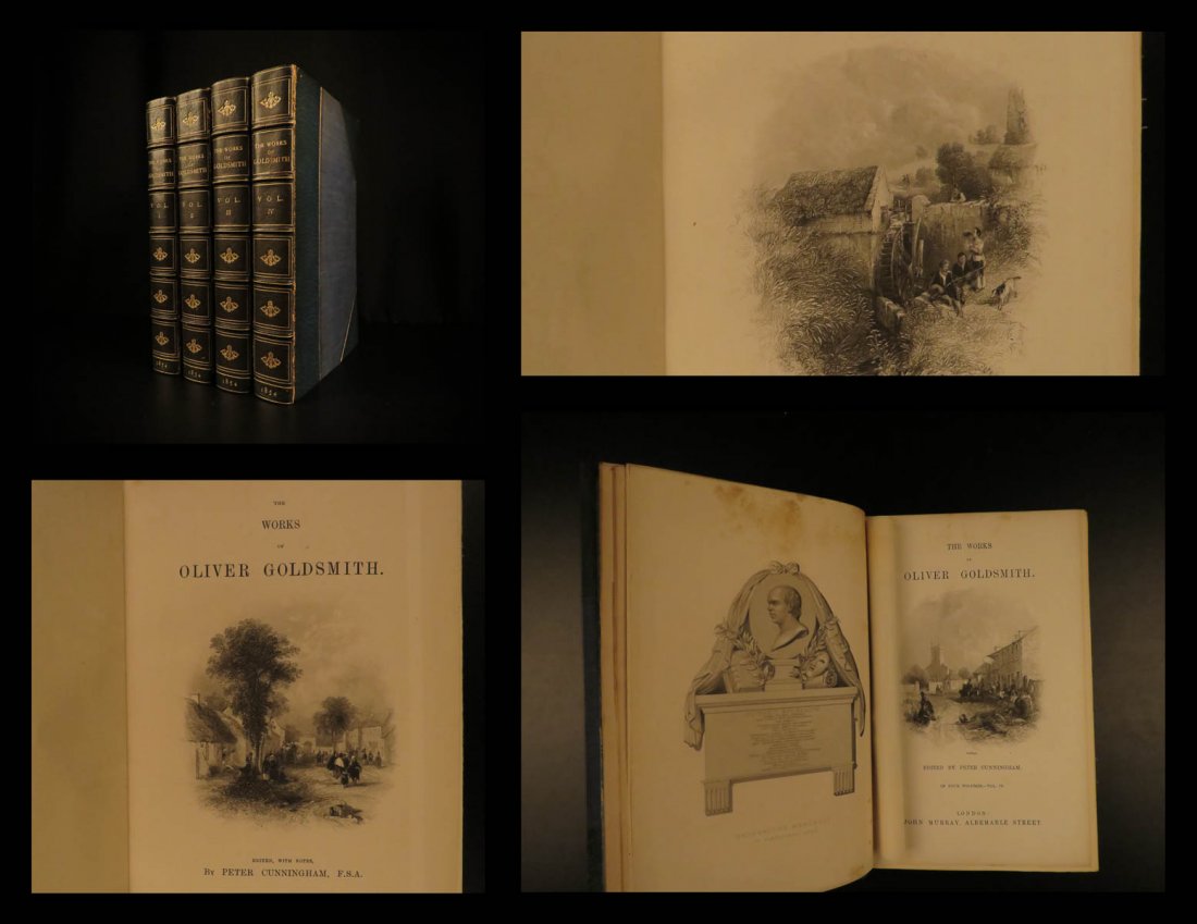 1854 Oliver Goldsmith Works Irish Literature Poems (1 of 10)