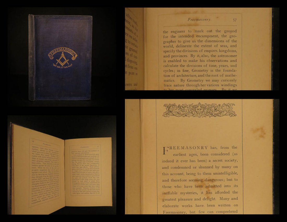 1872 1ed Early Masonic History Freemasonry Medieval (1 of 10)