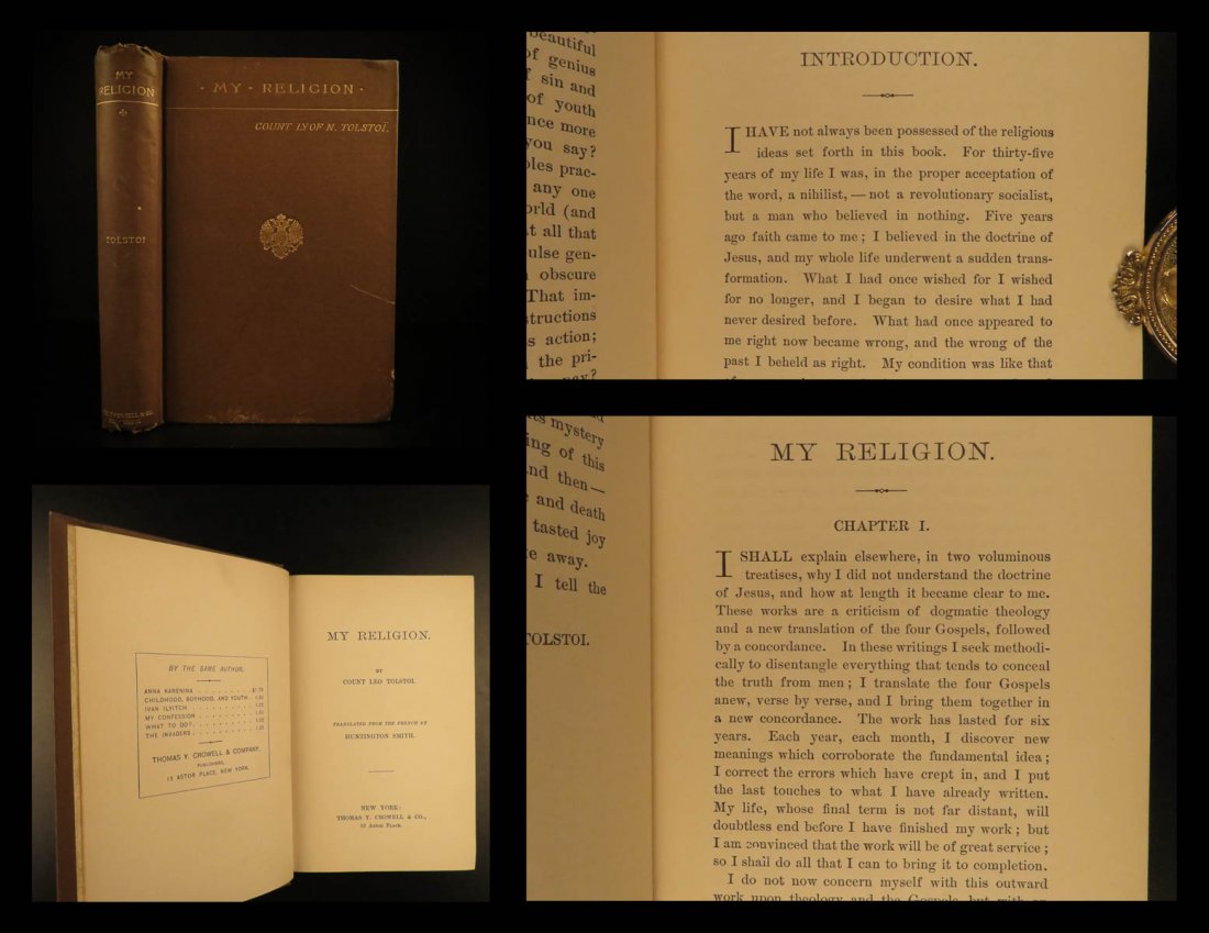 1885 1st ed Leo Tolstoy My Religion RUSSIAN Literature (1 of 10)