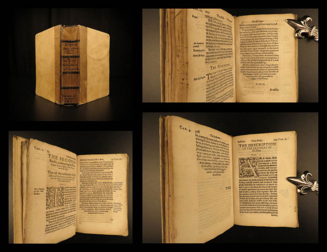 1592 English LAW William Lambarde Eirenarcha (1 of 9)