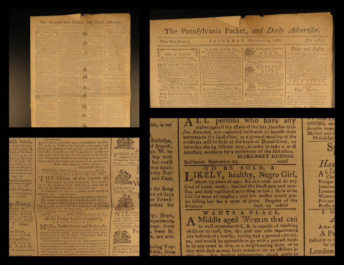 1786 Early American Newspaper Pennsylvania (1 of 10)
