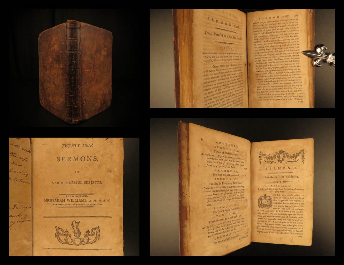 1797 1st ed Early American Bible Sermons Williams (1 of 10)