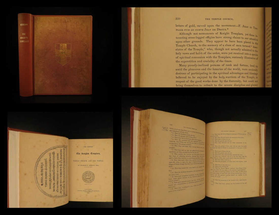 1842 1ed Knights Templar Freemason Masons Holy Land (1 of 10)