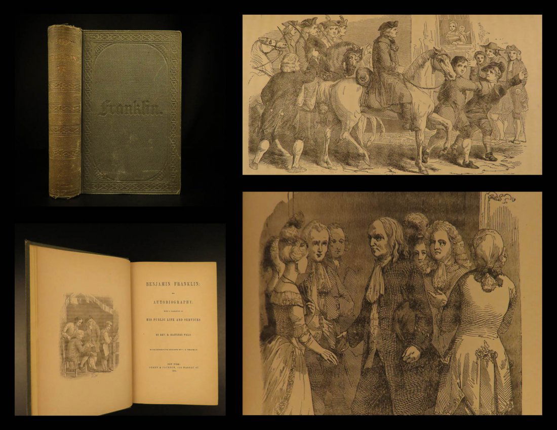 1850 Life of Benjamin Franklin Autobiography Essays (1 of 10)