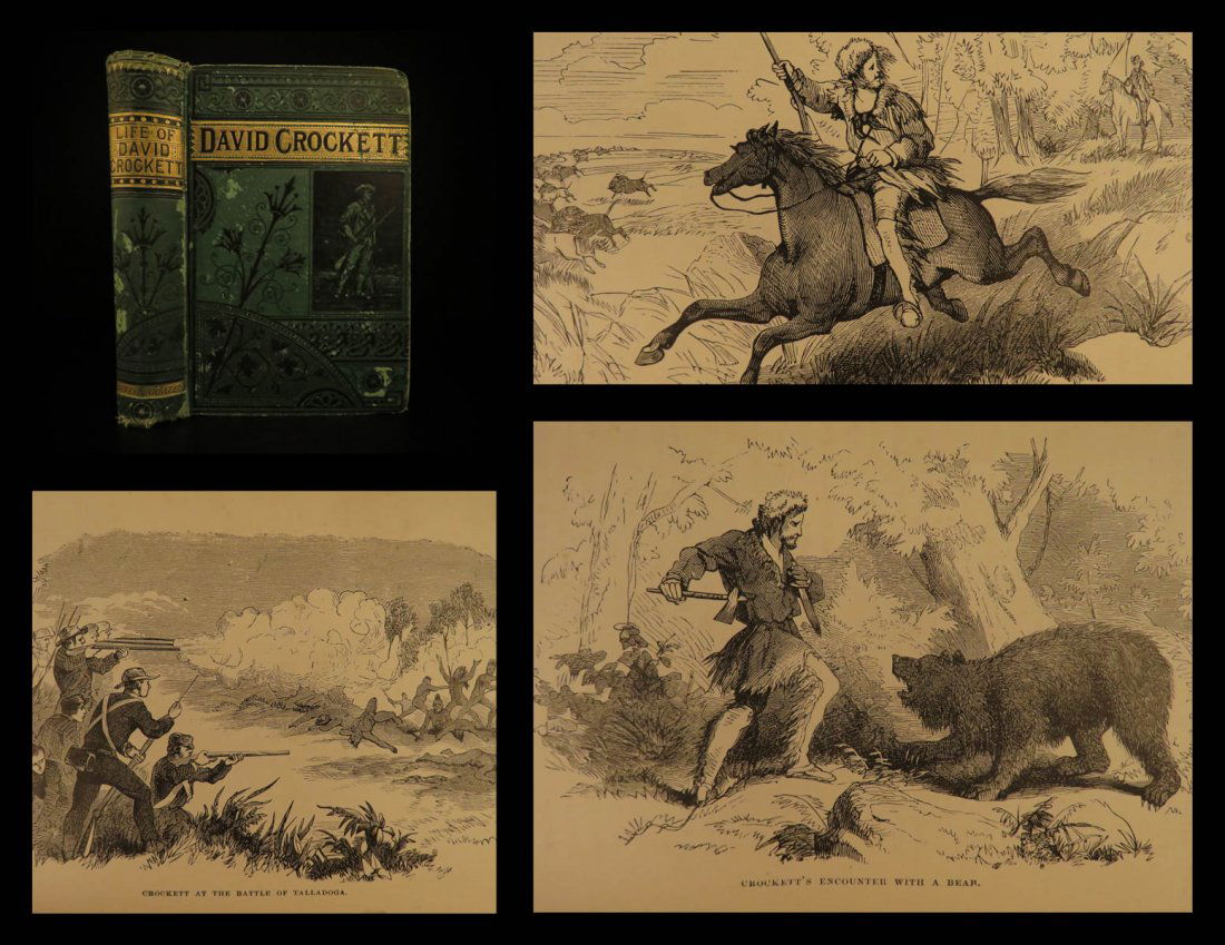 1865 1ed Life of Davy Crockett TEXAS Creek WAR ALAMO (1 of 10)