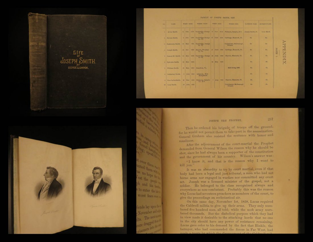 1888 1ed Life of Joseph Smith Prophet LDS Mormon Church (1 of 10)