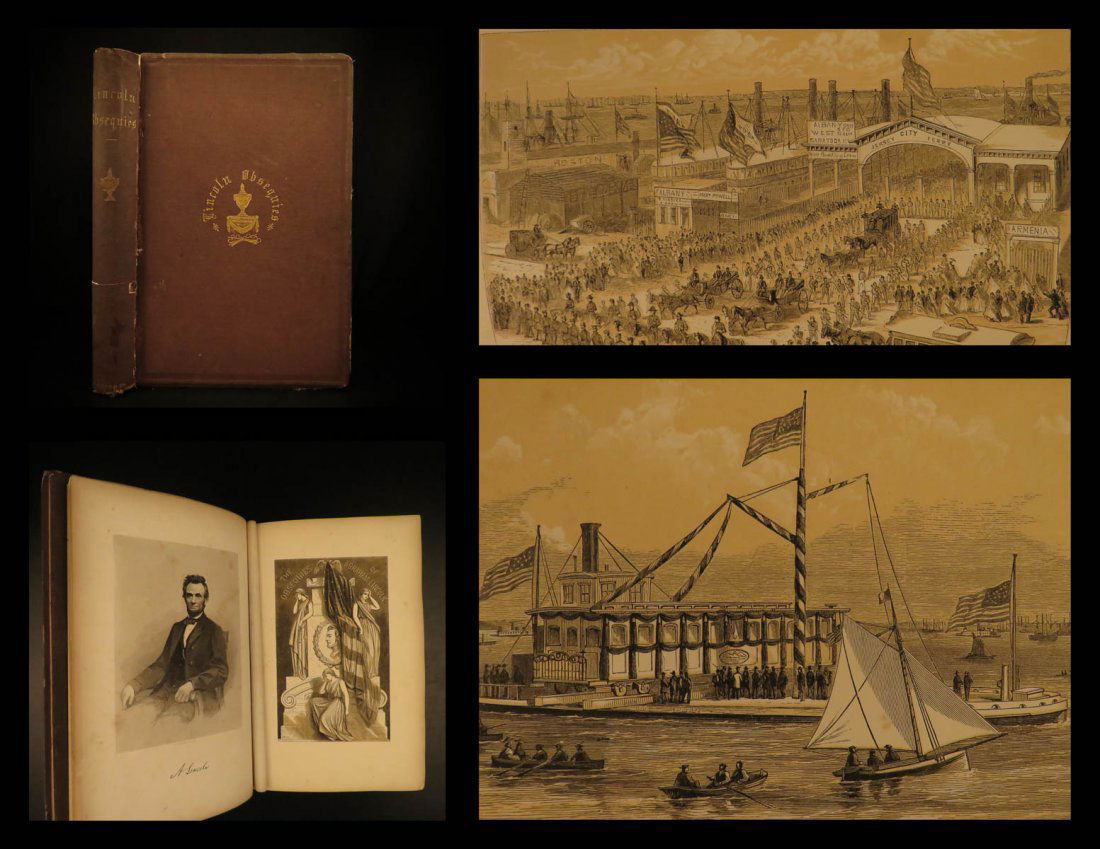 1866 1ed Obsequies Abraham Lincoln Funeral Valentine (1 of 10)