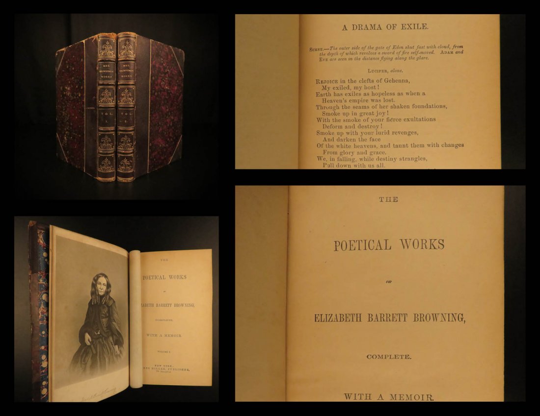 1870 Poems of Elizabeth Barrett Browning English Poetry (1 of 10)