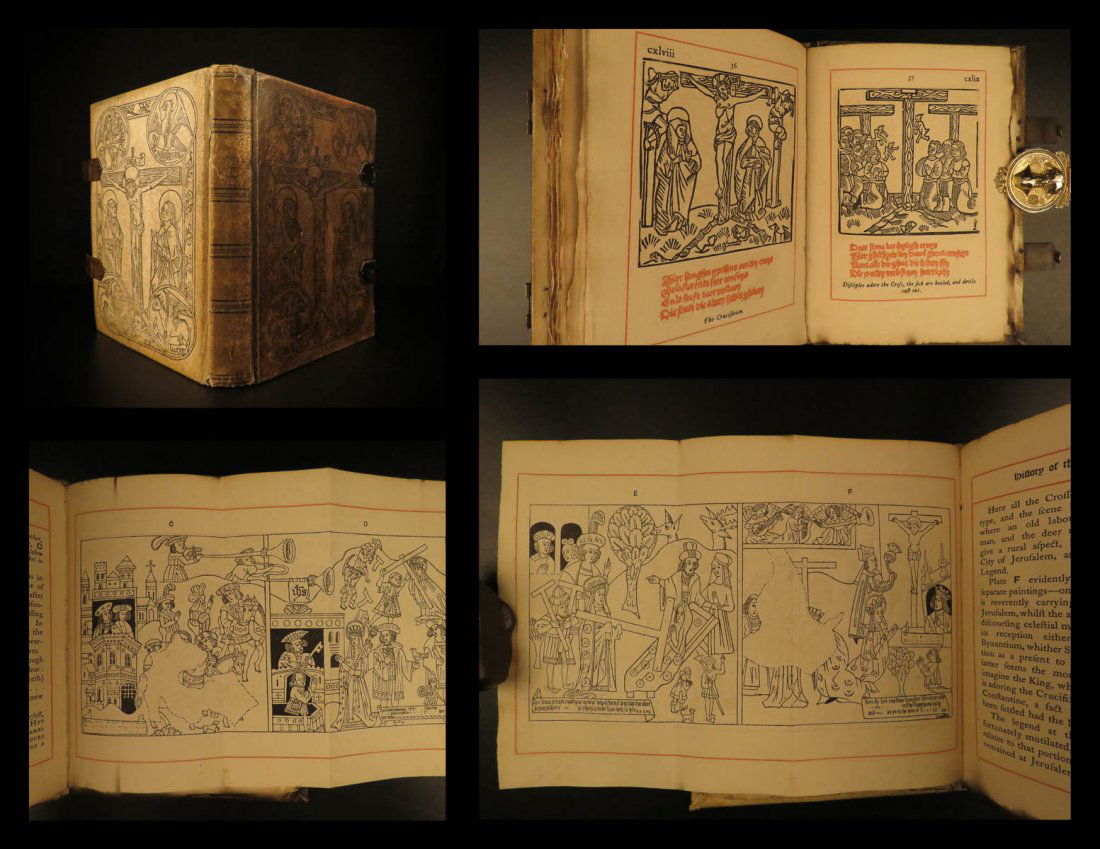 1887 CAXTON Golden Legend of the CROSS Medieval (1 of 10)