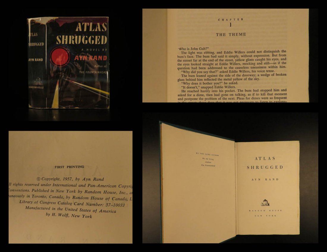1957 TRUE 1st printing Atlas Shrugged Ayn Rand (1 of 10)