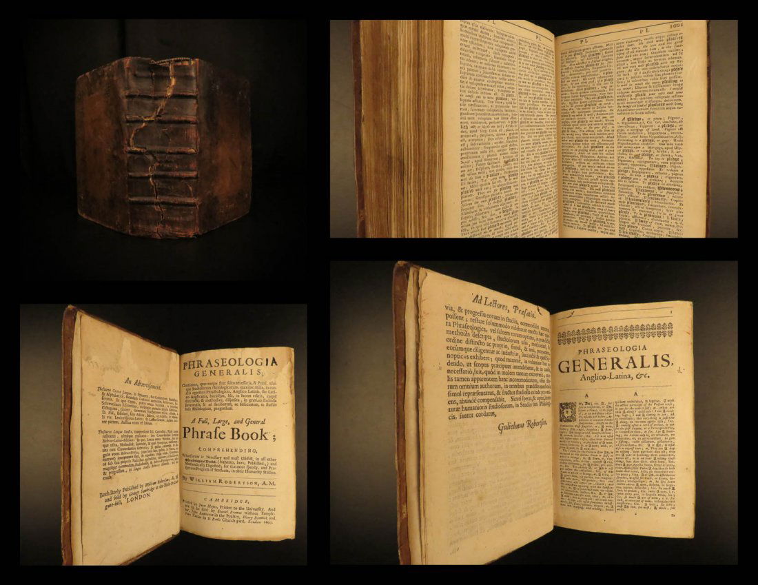 1693 English Latin Dictionary William Robertson (1 of 10)