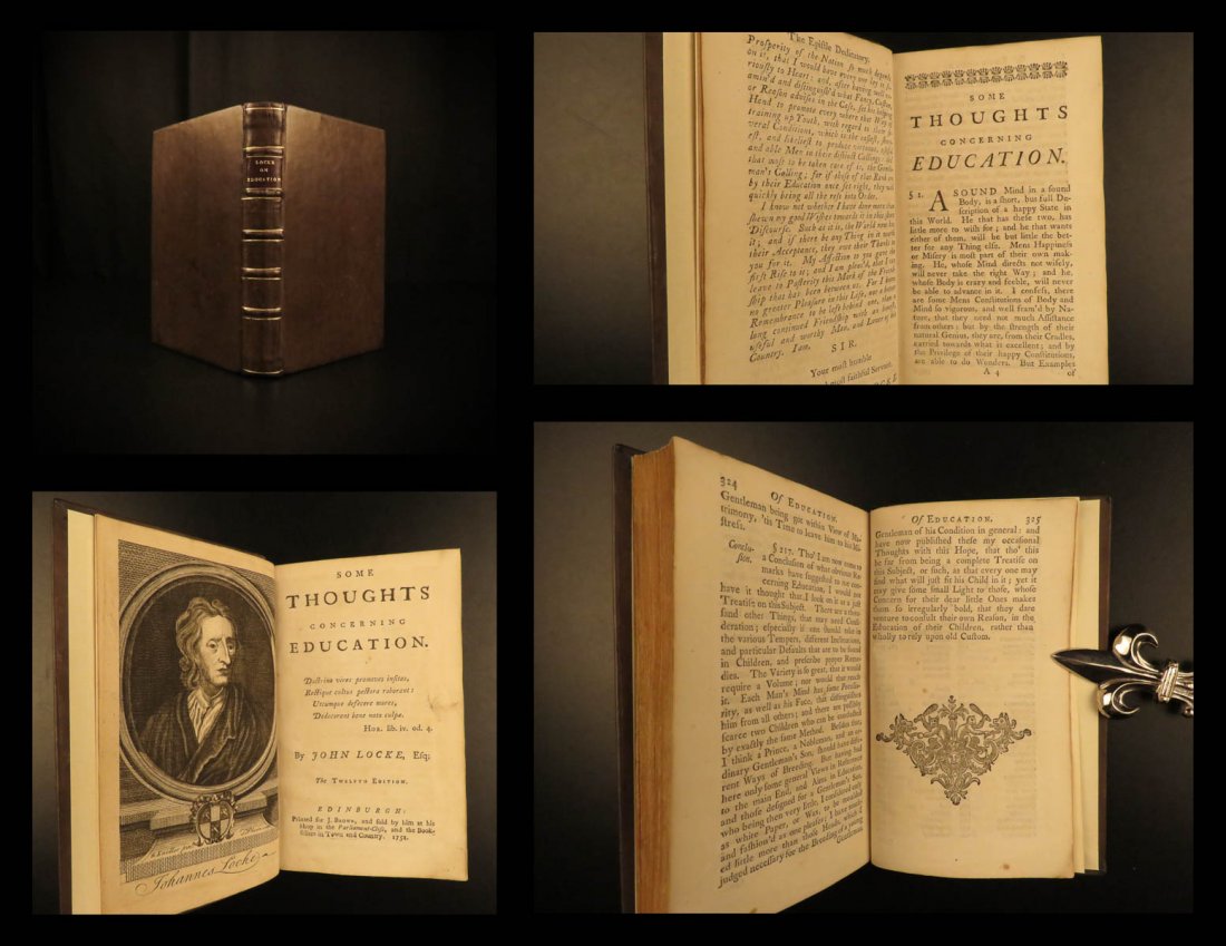1752 John LOCKE Concerning Education English Philosophy (1 of 8)