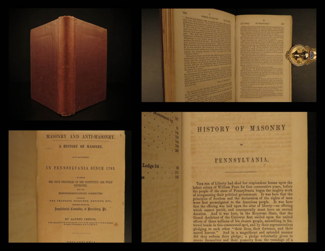 1854 Masonry & anti-Masonry MASONIC Creigh (1 of 10)