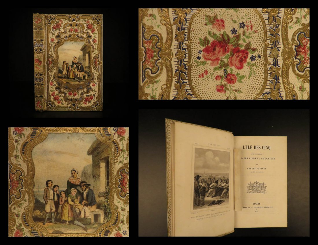 1855 L’ile des Cinq by Ernest Fouinet French Adventure: 1855 L’ile des Cinq by Ernest Fouinet French Adventure Novel Illustrated BINDING Ernest Fouinet was an 19th-centjry French novelist who published a number of popular works in the mid-1800s. Works su