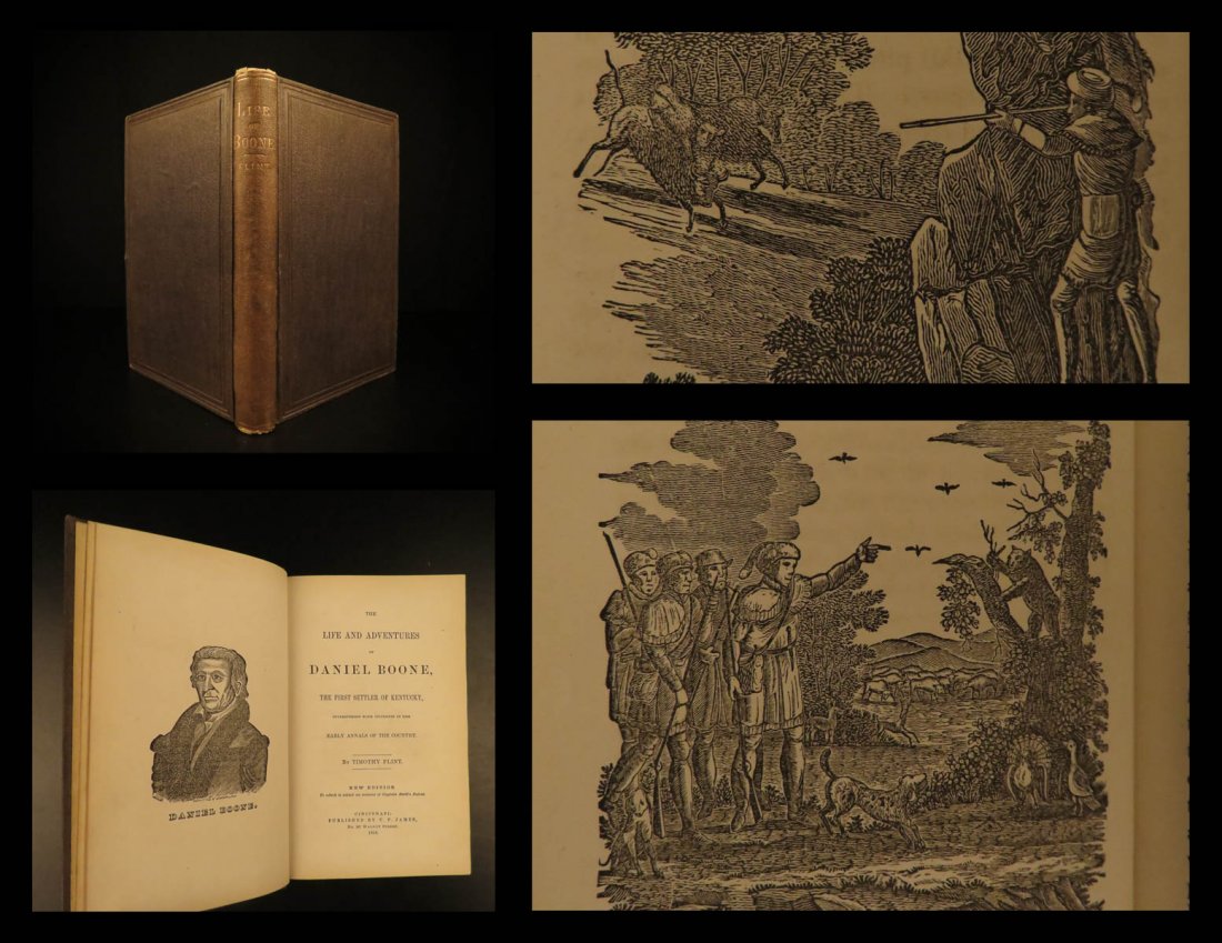 1868 Life of Daniel Boone INDIANS Frontier Hunting (1 of 10)