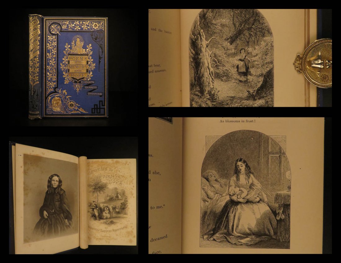 1872 BEAUTIFUL Poems of Elizabeth Barrett Browning (1 of 10)