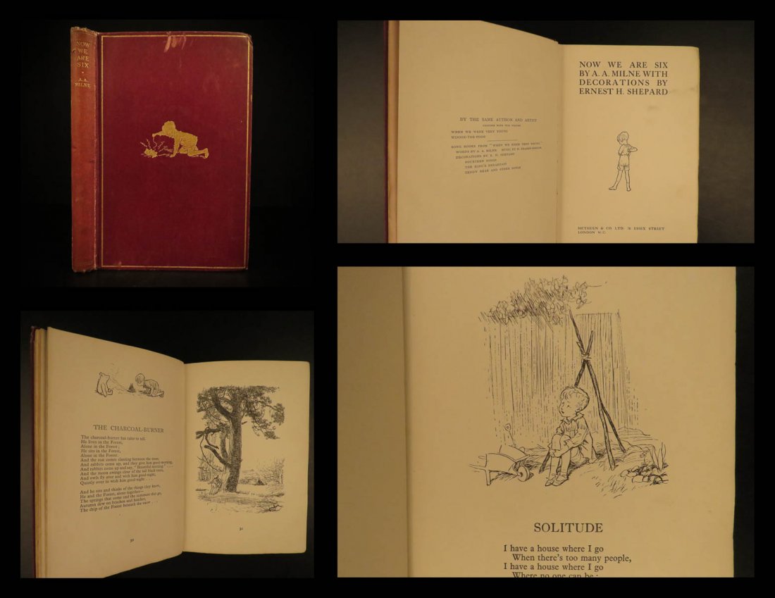 1927 RARE 1st ed Winnie the Pooh Milne Now We Are Six (1 of 10)