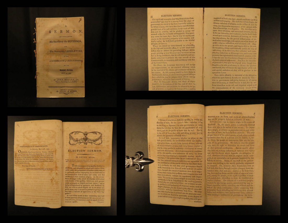 1797 1st ed EARLY American BOSTON Mass Mellen Bible (1 of 10)