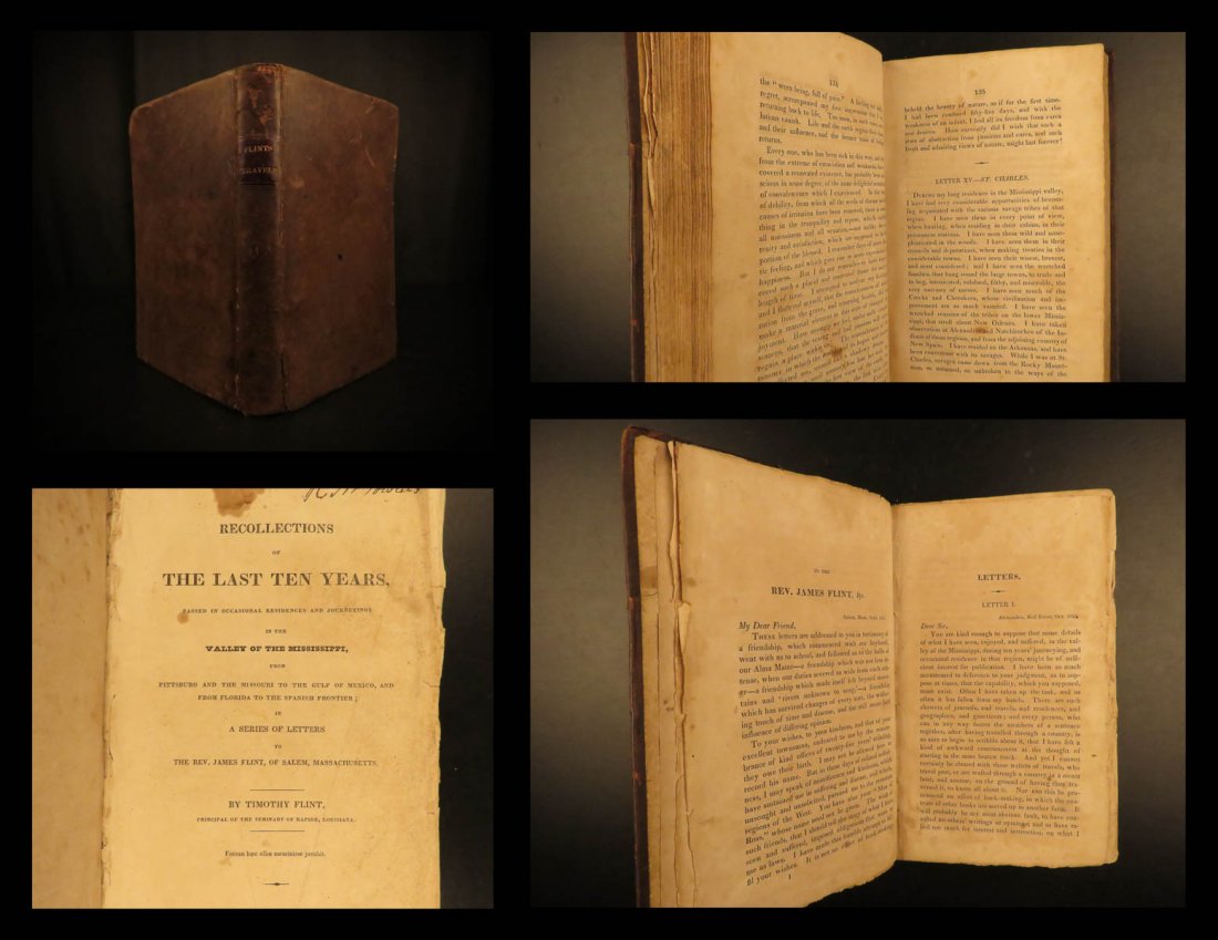 1826 1ed Flint Recollections Mississippi & Ohio Valley (1 of 10)
