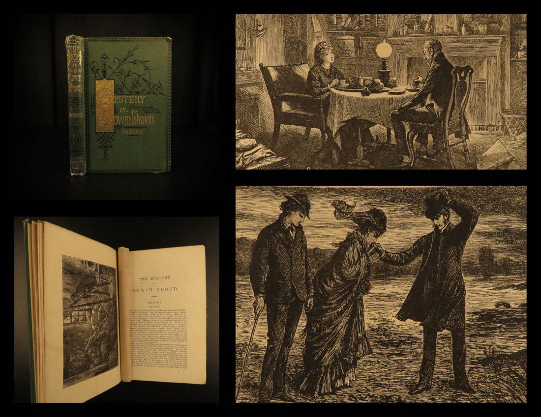 1870 1st ed Charles Dickens Mystery of Edwin Drood (1 of 10)