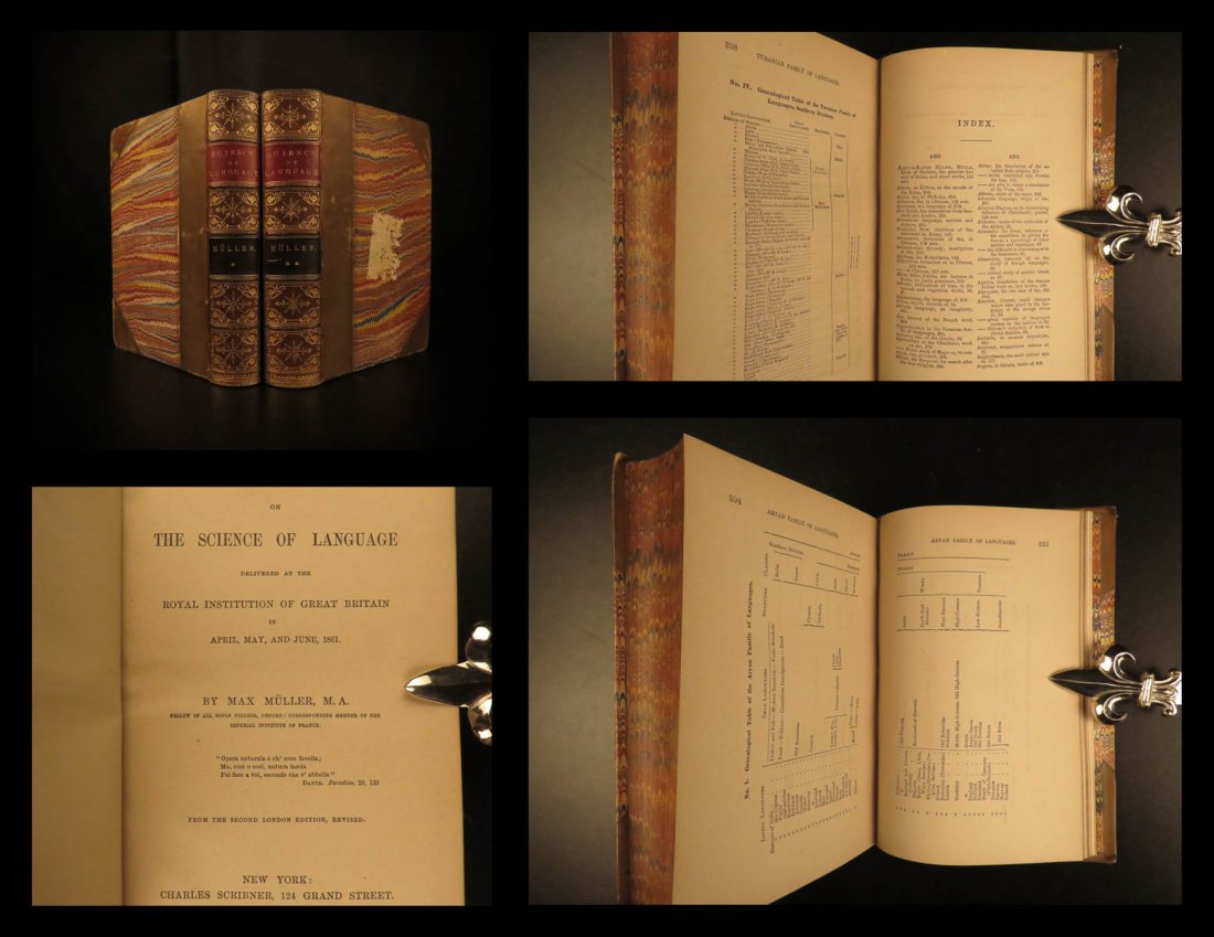 1875 Max Müller Lectures on Language Epicurus Aristotle: 1875 Max Müller Lectures on Language Epicurus Aristotle Phonetic Sanskrit Pindar Max Müller was a 19th-century Orientalist who is best known for his studies of world religions and languages. His boo