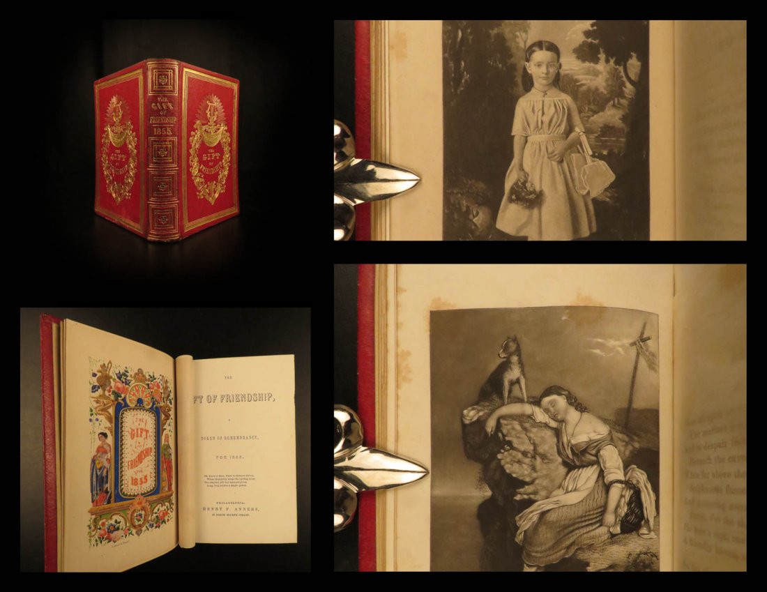 1854 EXQUISITE Gift of Friendship English Literature (1 of 10)