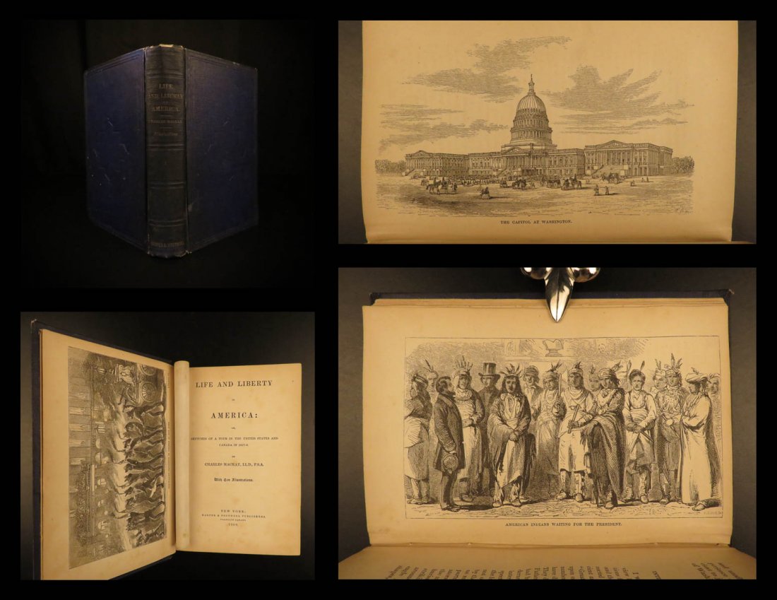 1859 Life & Liberty in America INDIANS Slavery Irish: 1859 Life & Liberty in America INDIANS Slavery Irish Mormon America Illustrated Mackay was a popular songwriter and poet who made a lecture tour. ‘Life and Liberty in America’ is Mackay’s collec