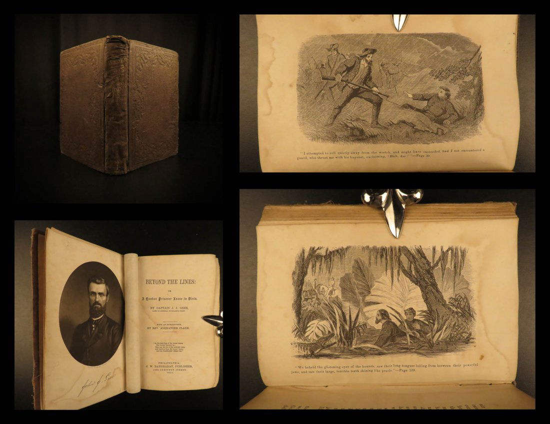 1863 1ed Beyond Lines Geer Union Confederate Prison (1 of 10)