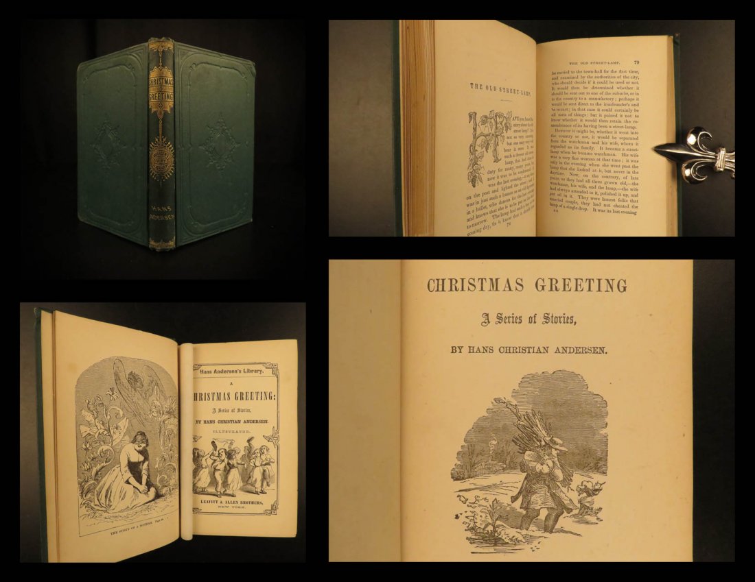1870 Christmas Greeting by Hans Christian Andersen (1 of 10)