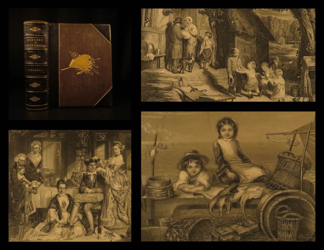 1880 Gallery FAMOUS Painters ART Rembrandt Michelangelo: 1880 Gallery FAMOUS Painters ART Rembrandt Michelangelo Raphael Poussin ‘The Gallery of Famous Painters’ is a beautiful, 19th-century book of some of the most impressive and desirable pieces of ar