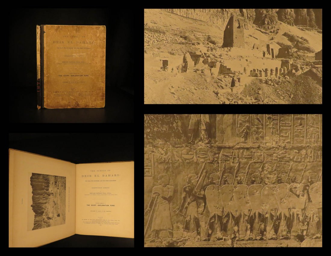1894 1ed EGYPT Archaeology Temple of Deir el Bahari (1 of 10)