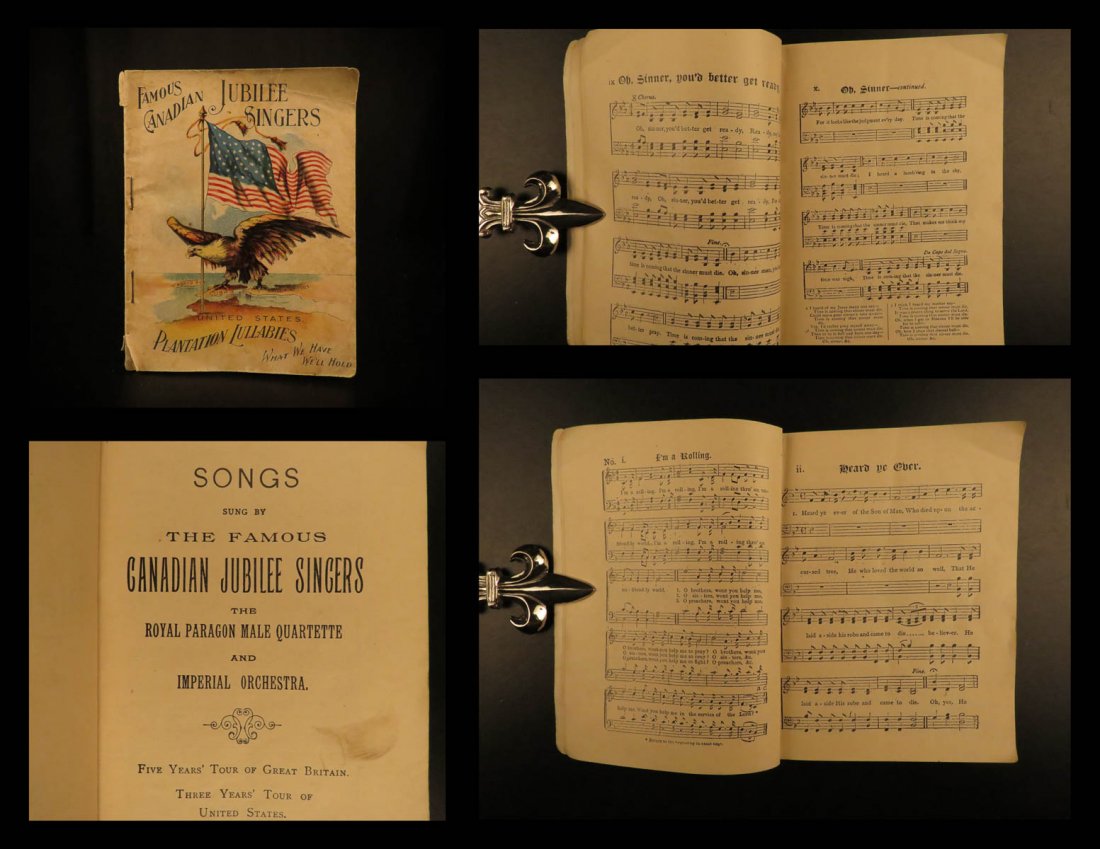 1898 1ed Canadian Jubilee Singers Songbook Negro (1 of 10)