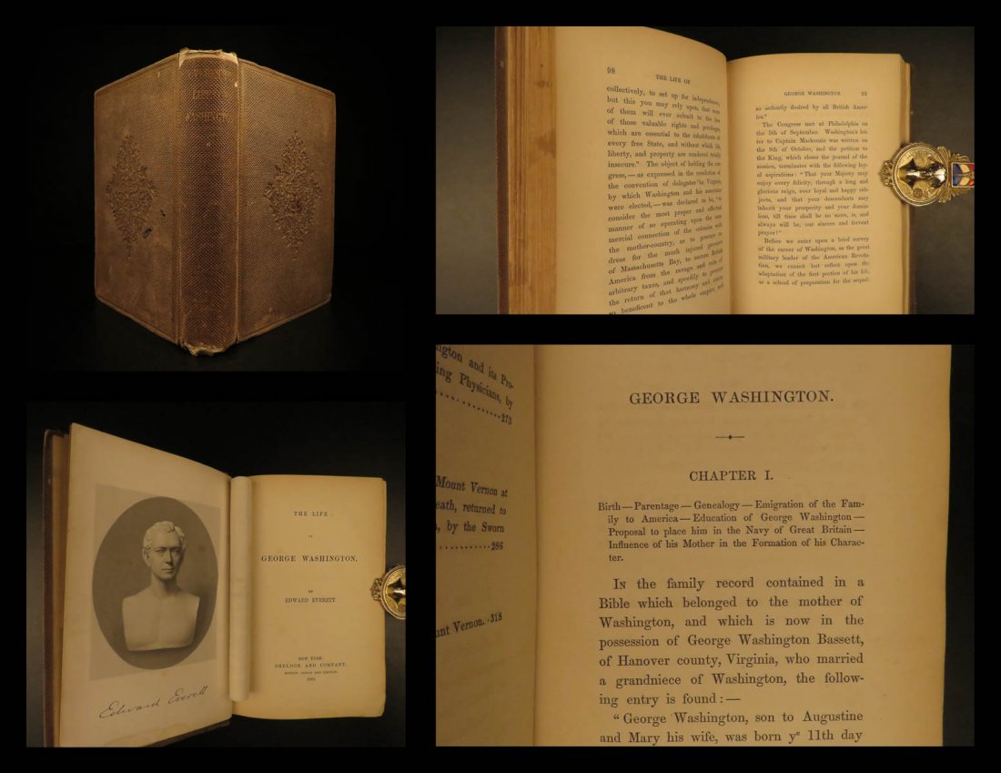 1860 1ed Life of George Washington Everett Revolution: 1860 1ed Life of George Washington Everett Revolution Civil War Solider OWNED “Associate with men of good quality if you esteem your own reputation; for it is better to be alone than in bad company.