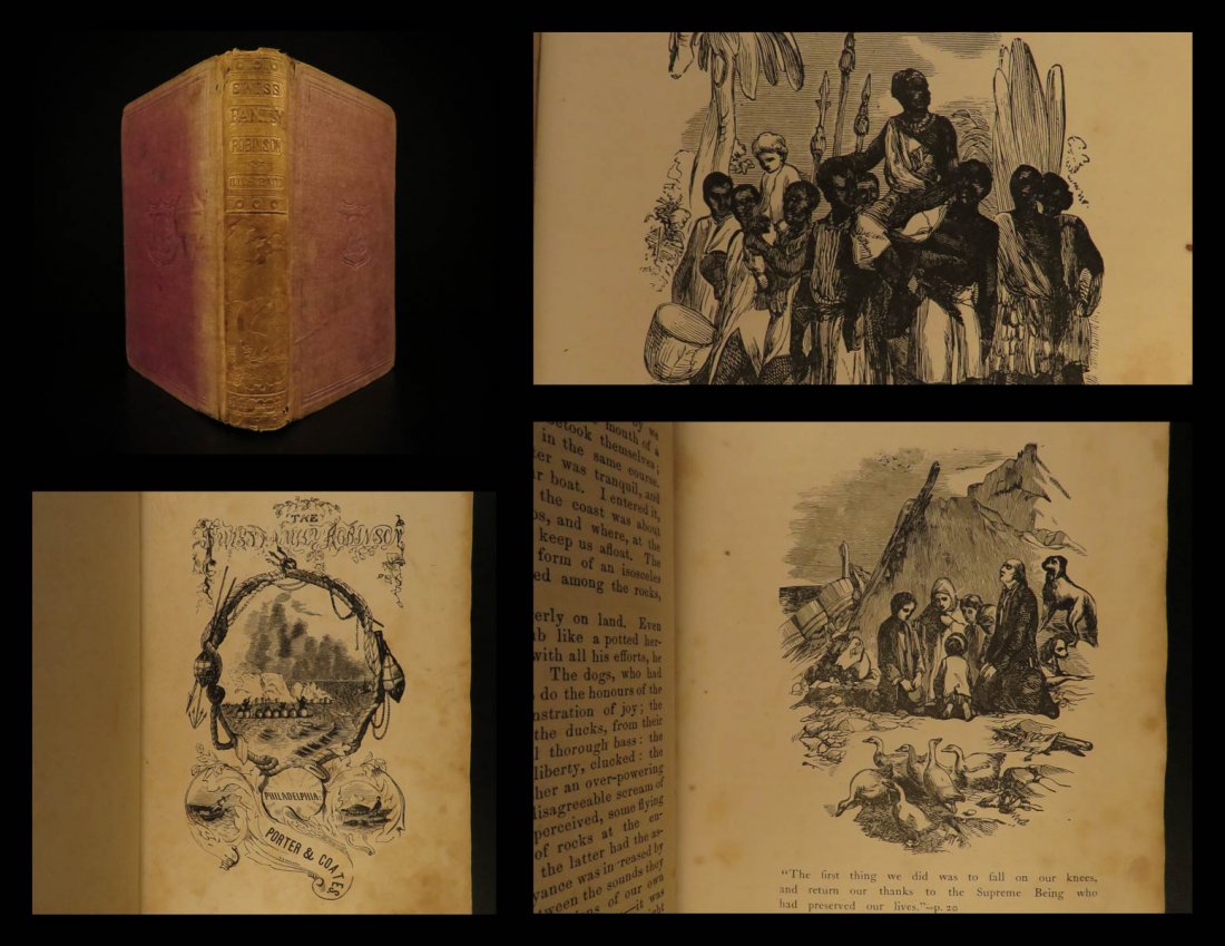 1868 1ed Swiss Family Robinson Wyss Adventure Voyage: 1868 1ed Swiss Family Robinson Wyss Adventure Voyage Novel English Illustrated “It was one of those happy days that God grants us sometimes on earth to give us an idea of the bliss of heaven.” 