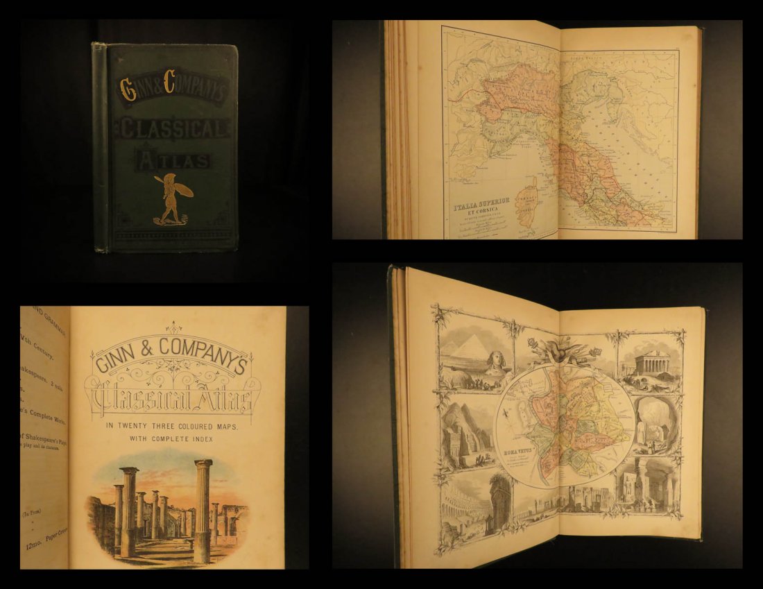 1886 Classical Atlas Rome Greece HOMER Odyssey Africa (1 of 10)