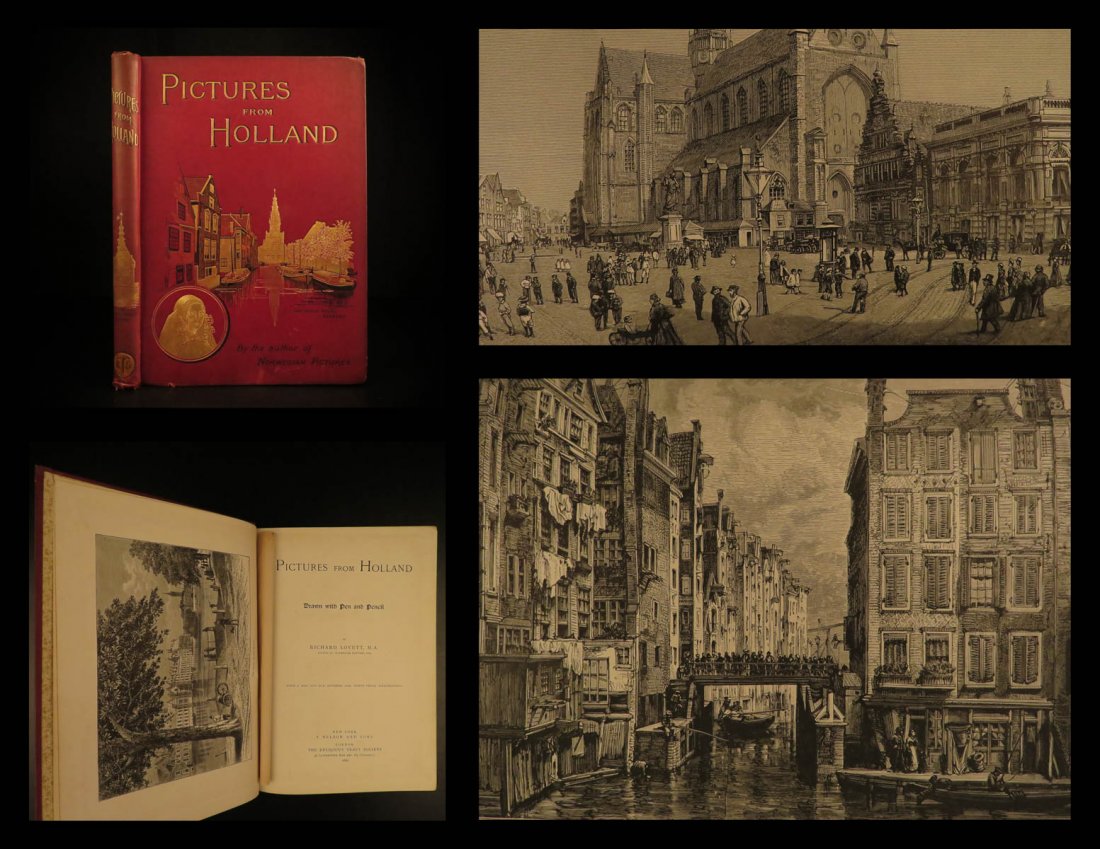 1887 1ed HOLLAND Pictures Netherlands Dutch MAP: 1887 1ed HOLLAND Pictures Netherlands Dutch MAP Illustrated Landscape Portraits A rare 19th-century illustrated book of the history of Holland. This work includes 133 in-text and full-page illustratio