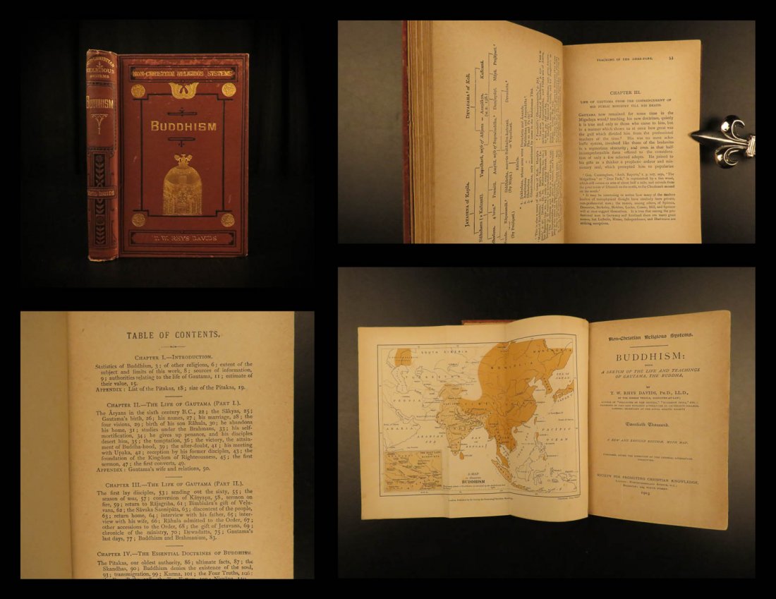 1903 Buddhism by Rhys Davids INDIA Gautama Buddha Asia: 1903 Buddhism by Rhys Davids INDIA Gautama Buddha Asia Non-Christian Religions T.W. Rhys Davids published an important book that was part of the “Non-Christian Religious Systems” series entitled �