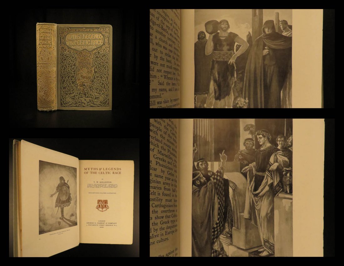 1911 CELTIC Myths & Legend Ireland Gaelic Occult: 1911 CELTIC Myths & Legend Ireland Gaelic Occult Mythology Illustrated Rolleston At the start of the 20th-century, a number of works were published on the Celtic mythology, including Thomas Rolleston�